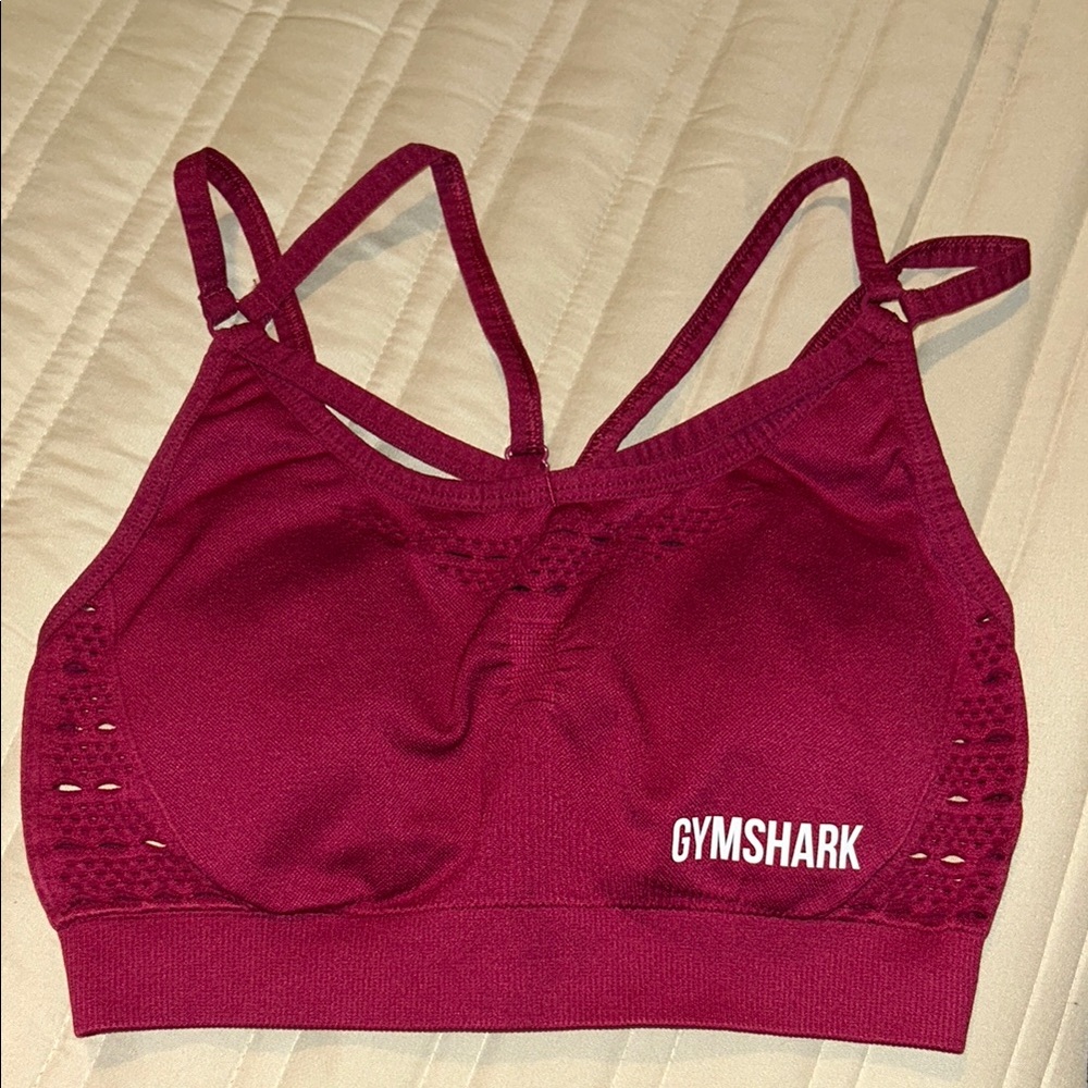 Gymshark Women's Burgundy Sports Bra